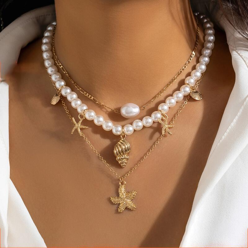 Diamond-encrusted pearl shell starfish fringed necklace fashion temperament high-end collarbone chain niche light luxury versatile jewelry
Diamond-encrusted pearl shell starfish fringed necklace fashion temperament high-end collarbone chain niche light luxury versatile jewelry