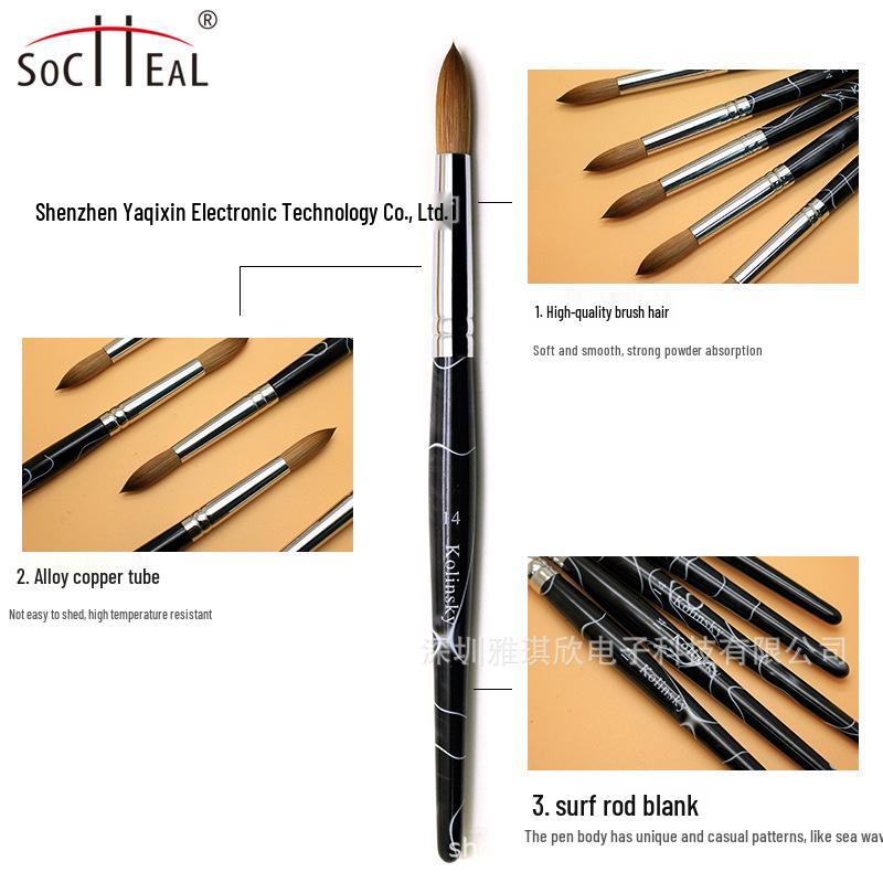 Black & White Pattern Acrylic Nail Art Brush with Silver Ferrule, Carved Crystal Handle, Size 14#
Black & White Pattern Acrylic Nail Art Brush with Silver Ferrule, Carved Crystal Handle, Size 14#