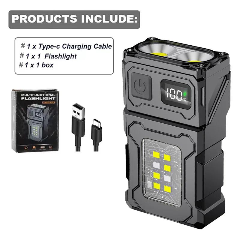 Портативный фонарик с магнитом на хвосте, суперяркий МИНИ светодиодный фонарь с USB-подзарядкой и COB аварийным светом для кемпинга и походов 1PC
Портативный фонарик с магнитом на хвосте, суперяркий МИНИ светодиодный фонарь с USB-подзарядкой и COB аварийным светом для кемпинга и походов 1PC