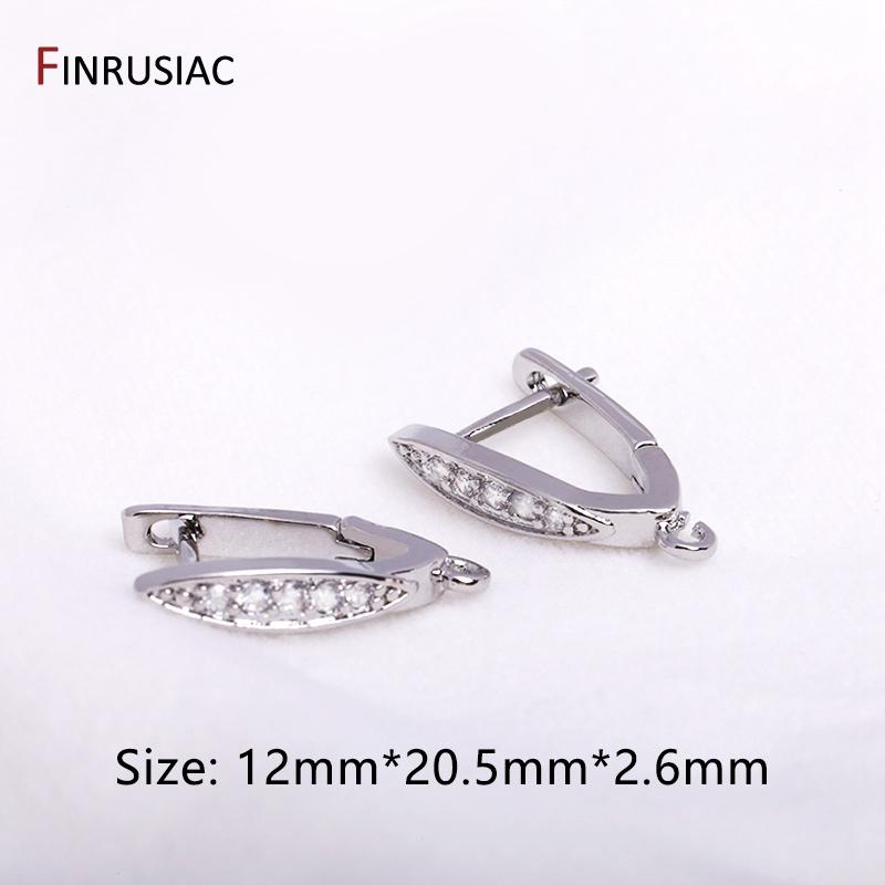 Rhodium/18K Gold Plated Zircon Earring Hooks Earring Making Supplies DIY Women Earring Jewelry Making Accessories Wholesale 1 pair
Rhodium/18K Gold Plated Zircon Earring Hooks Earring Making Supplies DIY Women Earring Jewelry Making Accessories Wholesale 1 pair