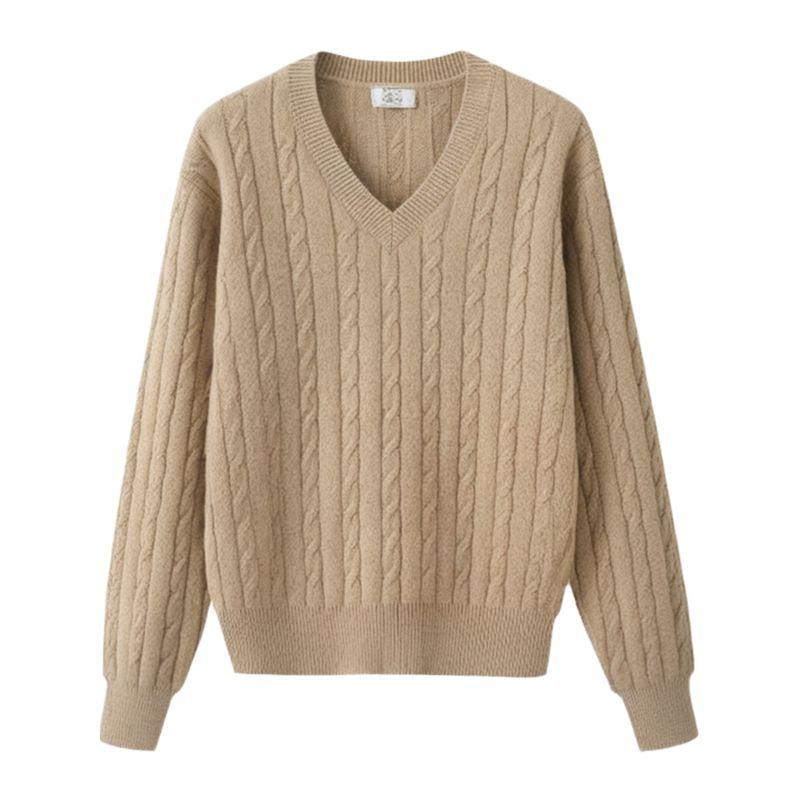 V Neck Lazy Fancy Soft Glutinous Cable-Knit Sweater Female 2024 New Arrival Autumn and Winter Long Sleeves Inner Wear Knitwear Tops Khaki 2XL
V Neck Lazy Fancy Soft Glutinous Cable-Knit Sweater Female 2024 New Arrival Autumn and Winter Long Sleeves Inner Wear Knitwear Tops Khaki 2XL