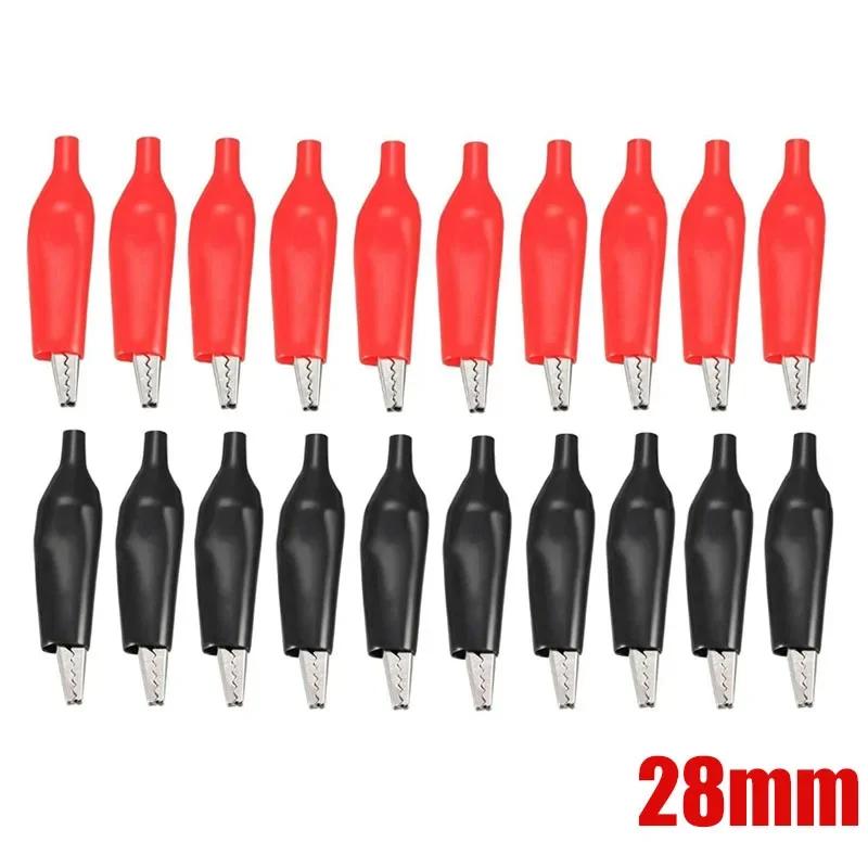 28mm Crocodile Clips Red Black Alligator Clips Electronic Battery Clamp Jumper Cable Tweezer for Car Test Lead Multimeter Probe
28mm Crocodile Clips Red Black Alligator Clips Electronic Battery Clamp Jumper Cable Tweezer for Car Test Lead Multimeter Probe