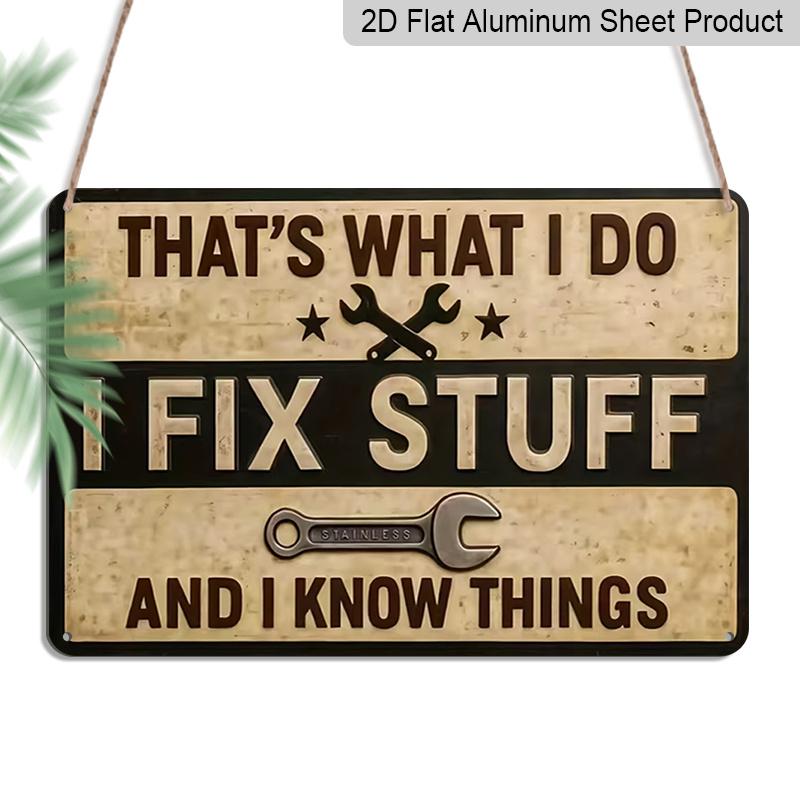 2D Flat Decorative Sign & Plaque - 1pc Vintage Aluminium Mechanic Workshop Decor - Funny Craftsman Quote This Is My Job, I Fix Things, I Know 20*30cm
2D Flat Decorative Sign & Plaque - 1pc Vintage Aluminium Mechanic Workshop Decor - Funny Craftsman Quote This Is My Job, I Fix Things, I Know 20*30cm