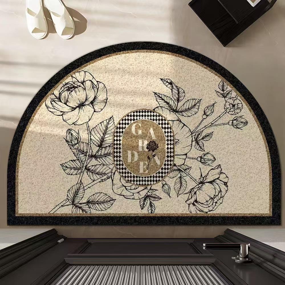 Килимок у ретро-американському стилі Протиковзкий килимок Легкий розкішний напівкруглий килимок Брудостійкий вхідний килимок 40 * 60cm
Килимок у ретро-американському стилі Протиковзкий килимок Легкий розкішний напівкруглий килимок Брудостійкий вхідний килимок 40 * 60cm