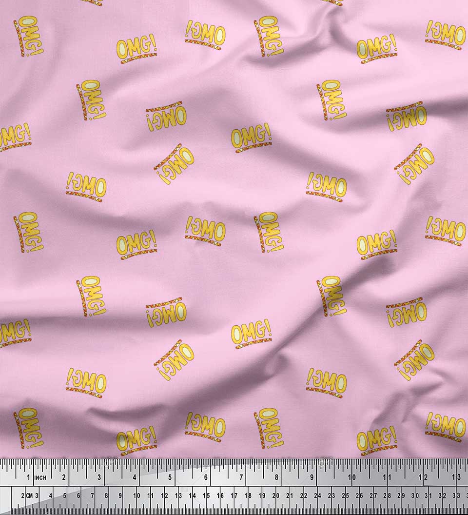 Soimoi Pink Japan Crepe Satin Fabric Ткань с текстовым принтом OMG на метр 42 дюйма 42 Inch Wide - Poly Crepe розовый
Soimoi Pink Japan Crepe Satin Fabric Ткань с текстовым принтом OMG на метр 42 дюйма 42 Inch Wide - Poly Crepe розовый