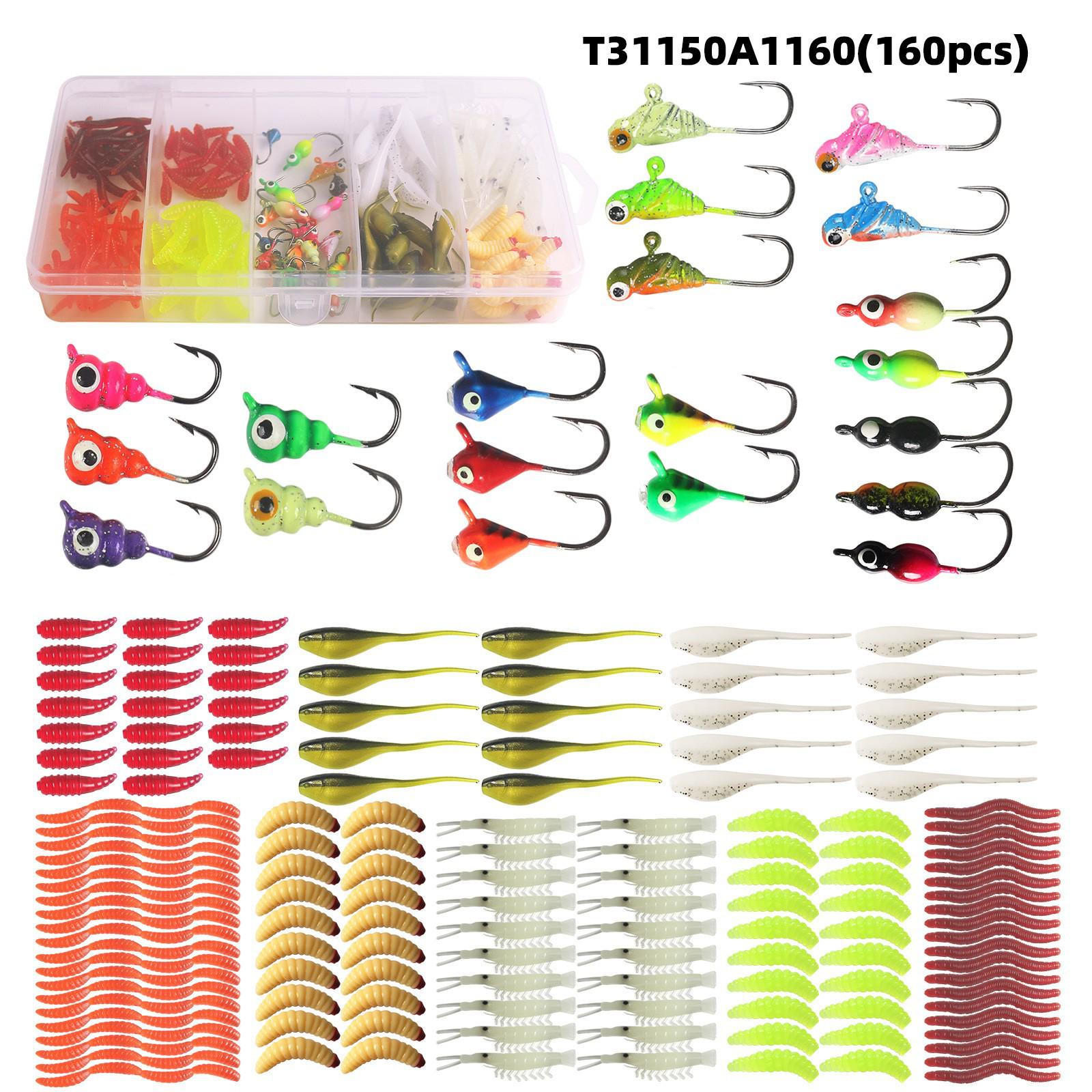 190-Piece Ice Fishing Hook & Bait Set - Micro Lead Head Lures & Small Accessories in Box
190-Piece Ice Fishing Hook & Bait Set - Micro Lead Head Lures & Small Accessories in Box