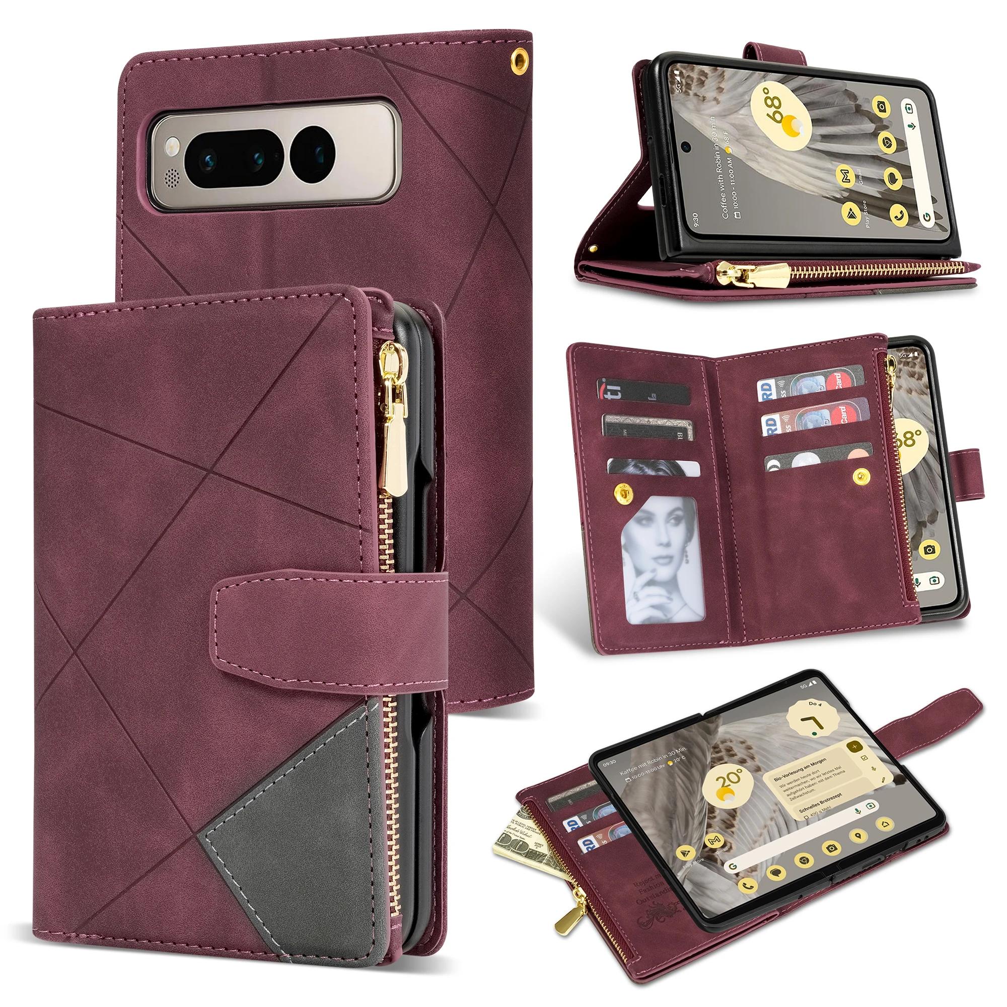 Business Zipper Pocket Leather Case For Google Pixel Fold 9 Card Holder Folio Wrist Strap Handbag Wallet Phone Kickstand Cover Case & Strap
Business Zipper Pocket Leather Case For Google Pixel Fold 9 Card Holder Folio Wrist Strap Handbag Wallet Phone Kickstand Cover Case & Strap