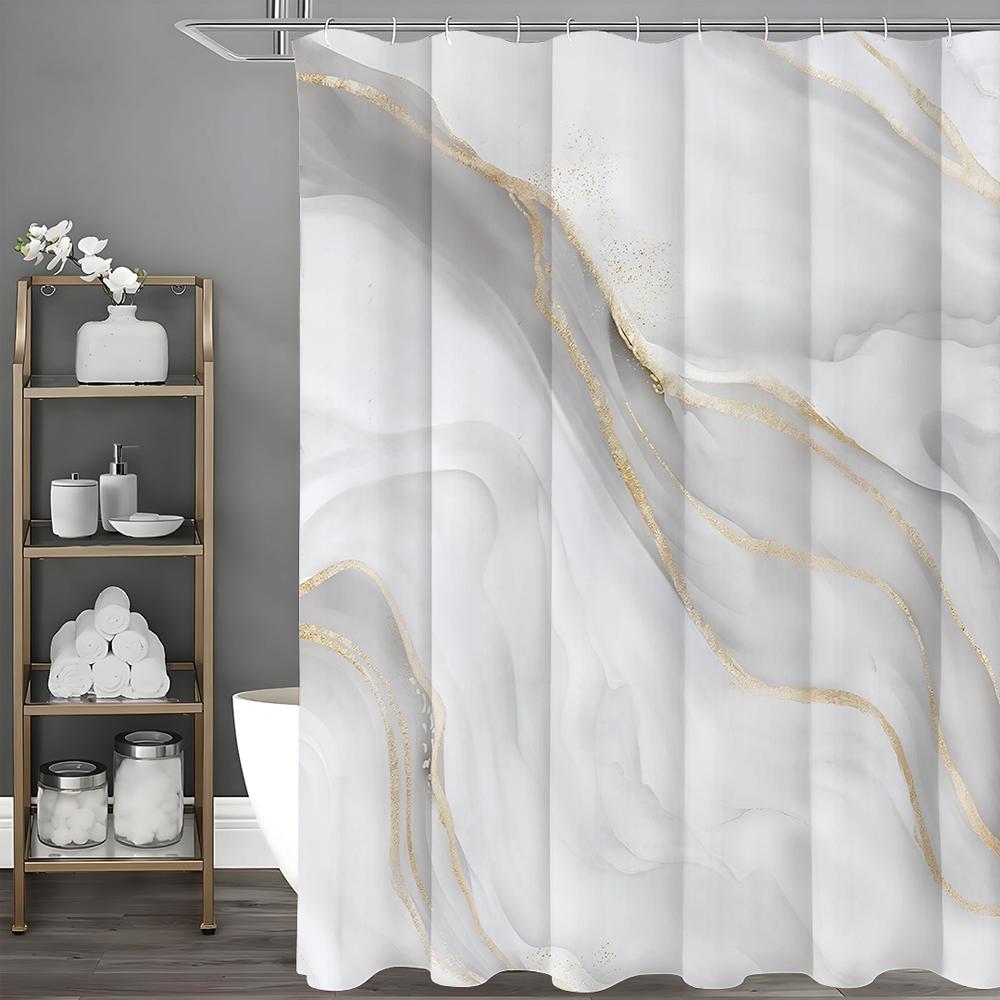 Белый Серый Мраморный Флюид Арт Занавеска для душа, Декоративная занавеска для душа для ванной комнаты, Водонепроницаемая занавеска для душа с крючками 150*180cm
Белый Серый Мраморный Флюид Арт Занавеска для душа, Декоративная занавеска для душа для ванной комнаты, Водонепроницаемая занавеска для душа с крючками 150*180cm