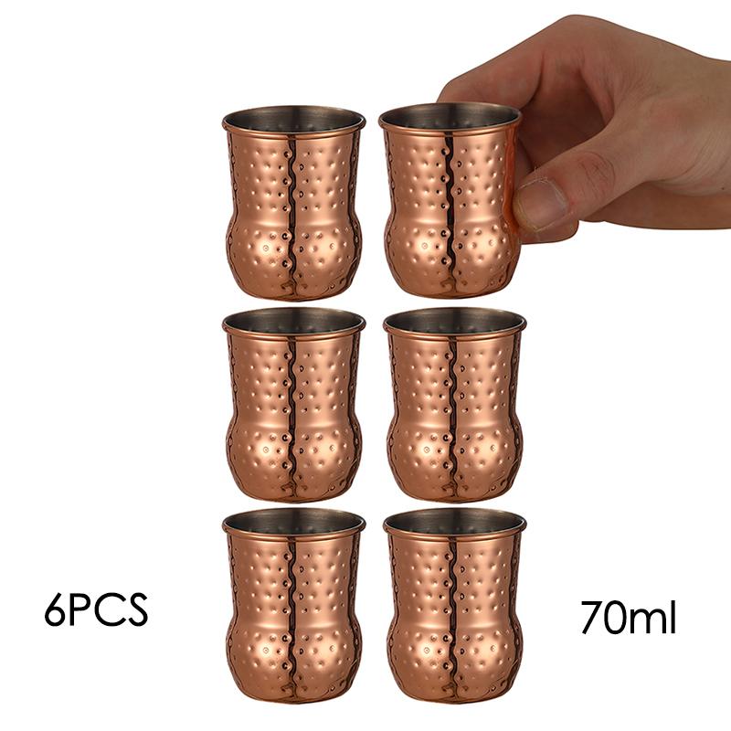 6PCS Mini Hammered Moscow Mule Mug Espresso Mugs Shot Glasses: Cute 2oz Mugs for Mini Bar | Set of 6 -Copper Plated 60-70ml
6PCS Mini Hammered Moscow Mule Mug Espresso Mugs Shot Glasses: Cute 2oz Mugs for Mini Bar | Set of 6 -Copper Plated 60-70ml