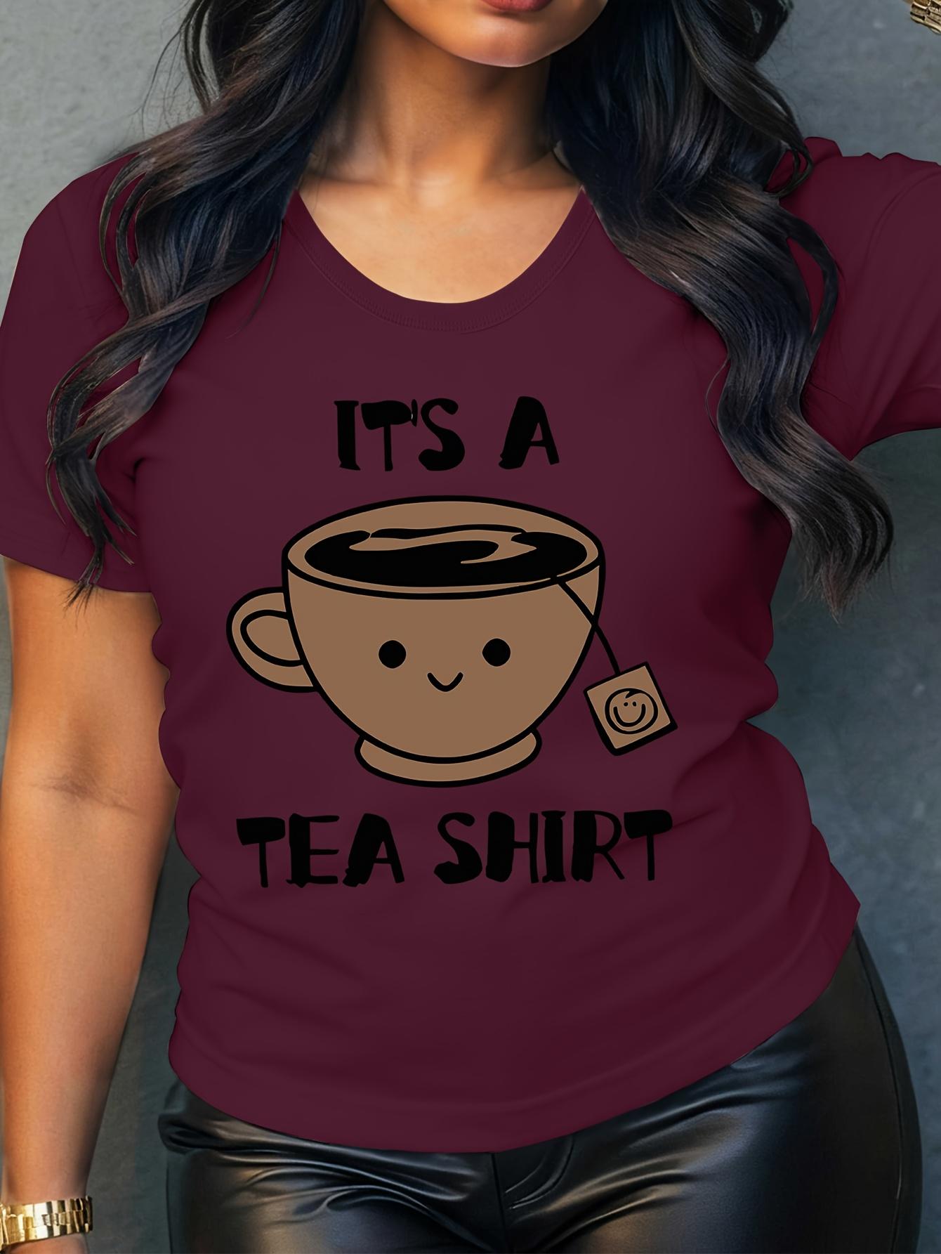Smiling Tea Cup & IT s A TEA SHIRT Short Sleeve T-Shirt - Cute Tea Bag Graphics, Casual Round Neck Blouse for All-Season Layering, S фуксия
Smiling Tea Cup & IT s A TEA SHIRT Short Sleeve T-Shirt - Cute Tea Bag Graphics, Casual Round Neck Blouse for All-Season Layering, S фуксия