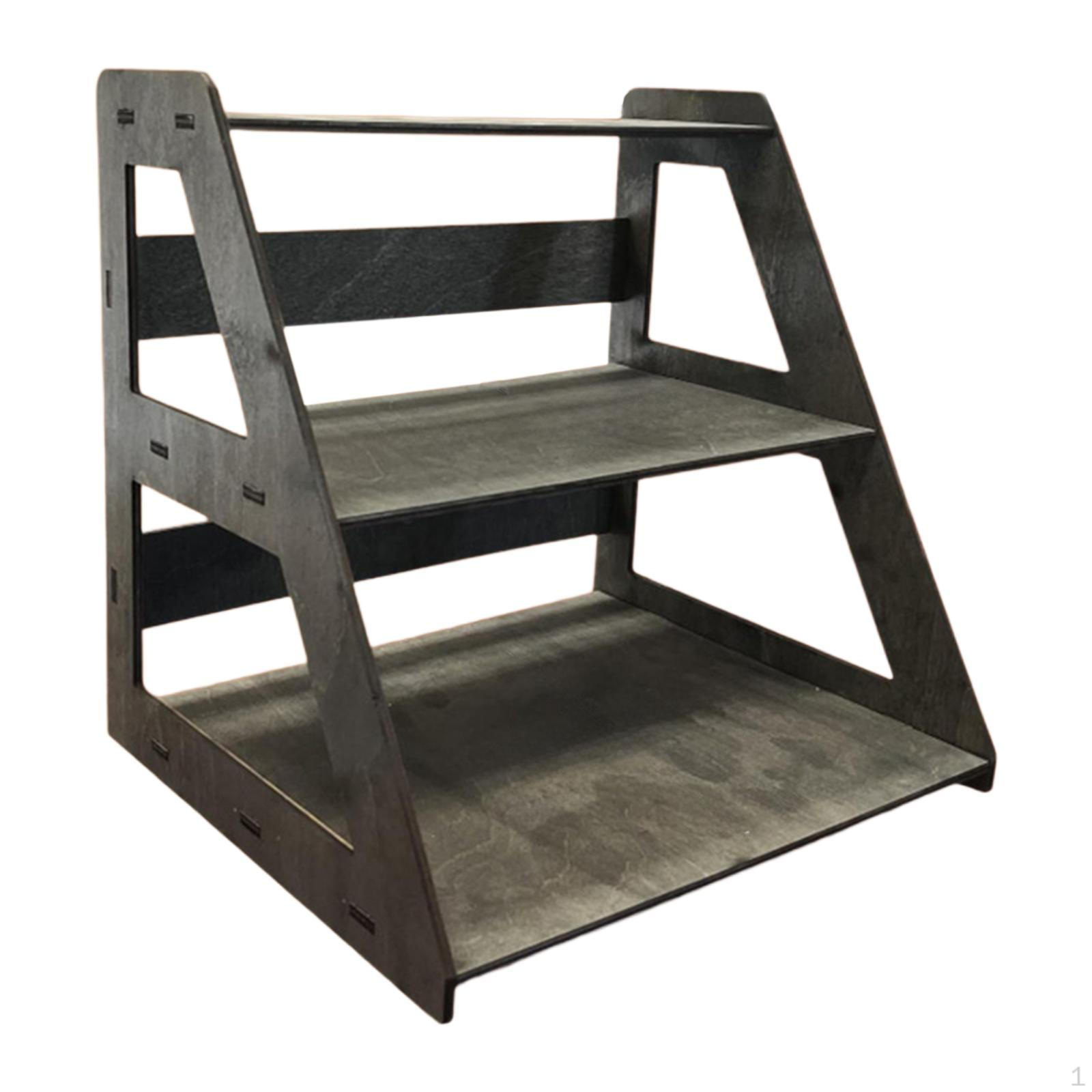 Трехъярусная деревянная подставка для фигурок и кексов чёрный
Трехъярусная деревянная подставка для фигурок и кексов чёрный