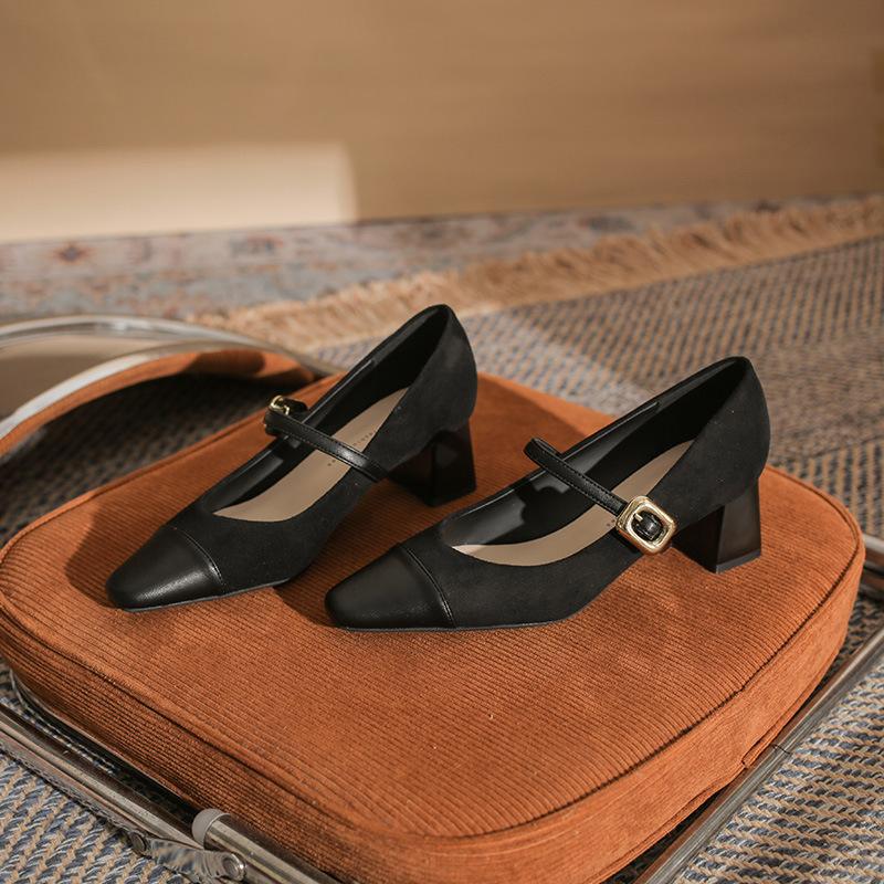 Retro word with Mary Jane shoes for women s spring and autumn new low-heeled single shoes square-headed grandma shoes for women 34
Retro word with Mary Jane shoes for women s spring and autumn new low-heeled single shoes square-headed grandma shoes for women 34