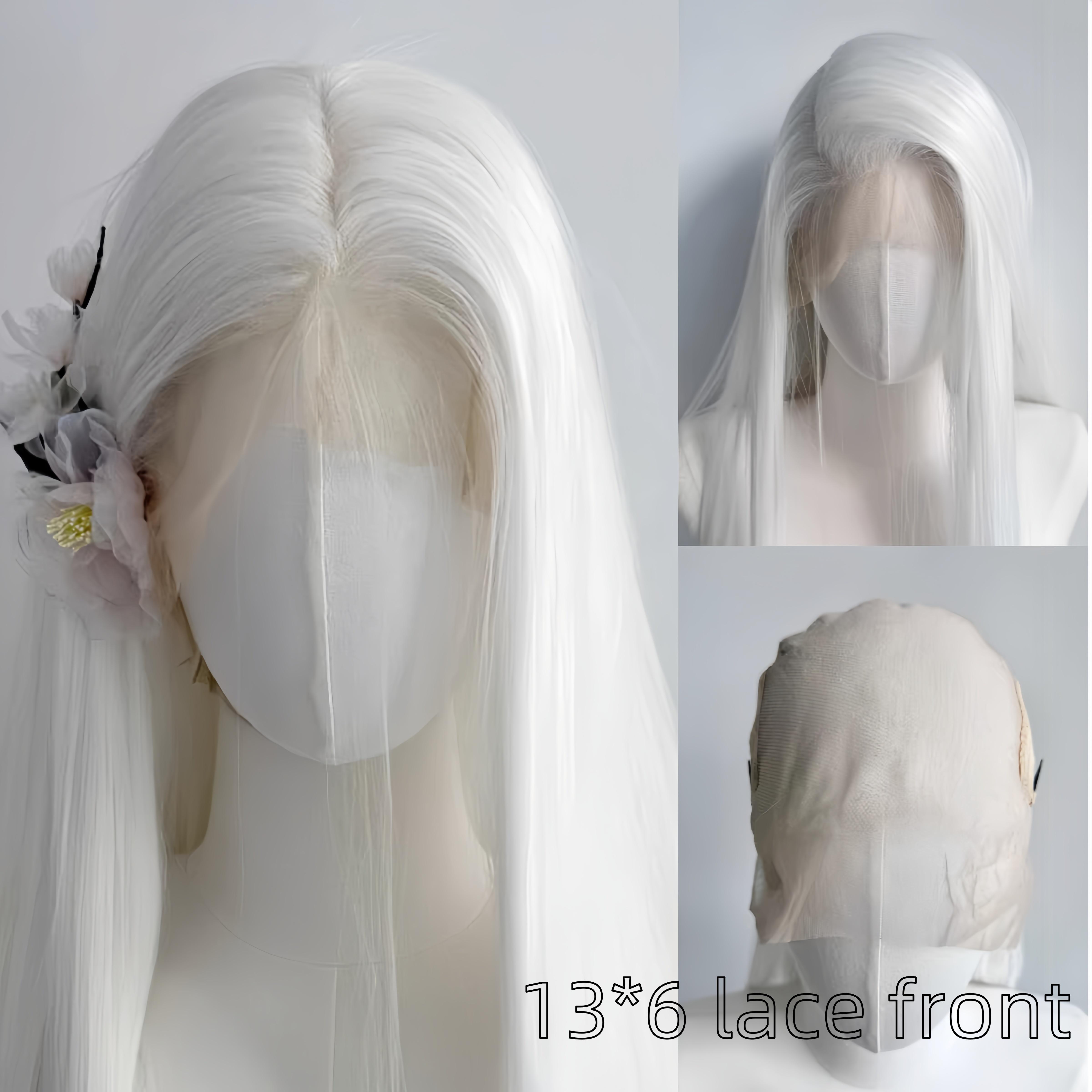 13*6 White Lace Front Wig for Women 26inch Long Straight Hair Wigs High Quality Fibers Synthetic Lace Wig natural Peluca Cosplay (white,26inches&150%&1pc)
13*6 White Lace Front Wig for Women 26inch Long Straight Hair Wigs High Quality Fibers Synthetic Lace Wig natural Peluca Cosplay (white,26inches&150%&1pc)