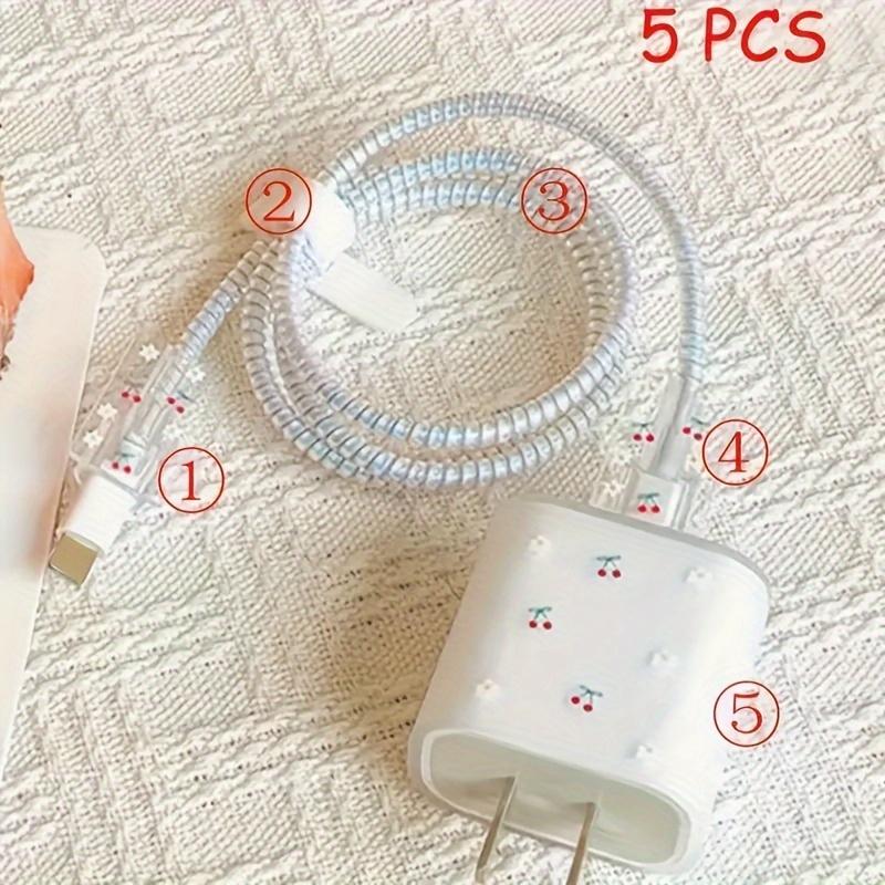 Набор из 5 защит для зарядного кабеля «Цветущая сакура» для защиты зарядного кабеля iPhone, зарядный кабель iPhone
Набор из 5 защит для зарядного кабеля «Цветущая сакура» для защиты зарядного кабеля iPhone, зарядный кабель iPhone