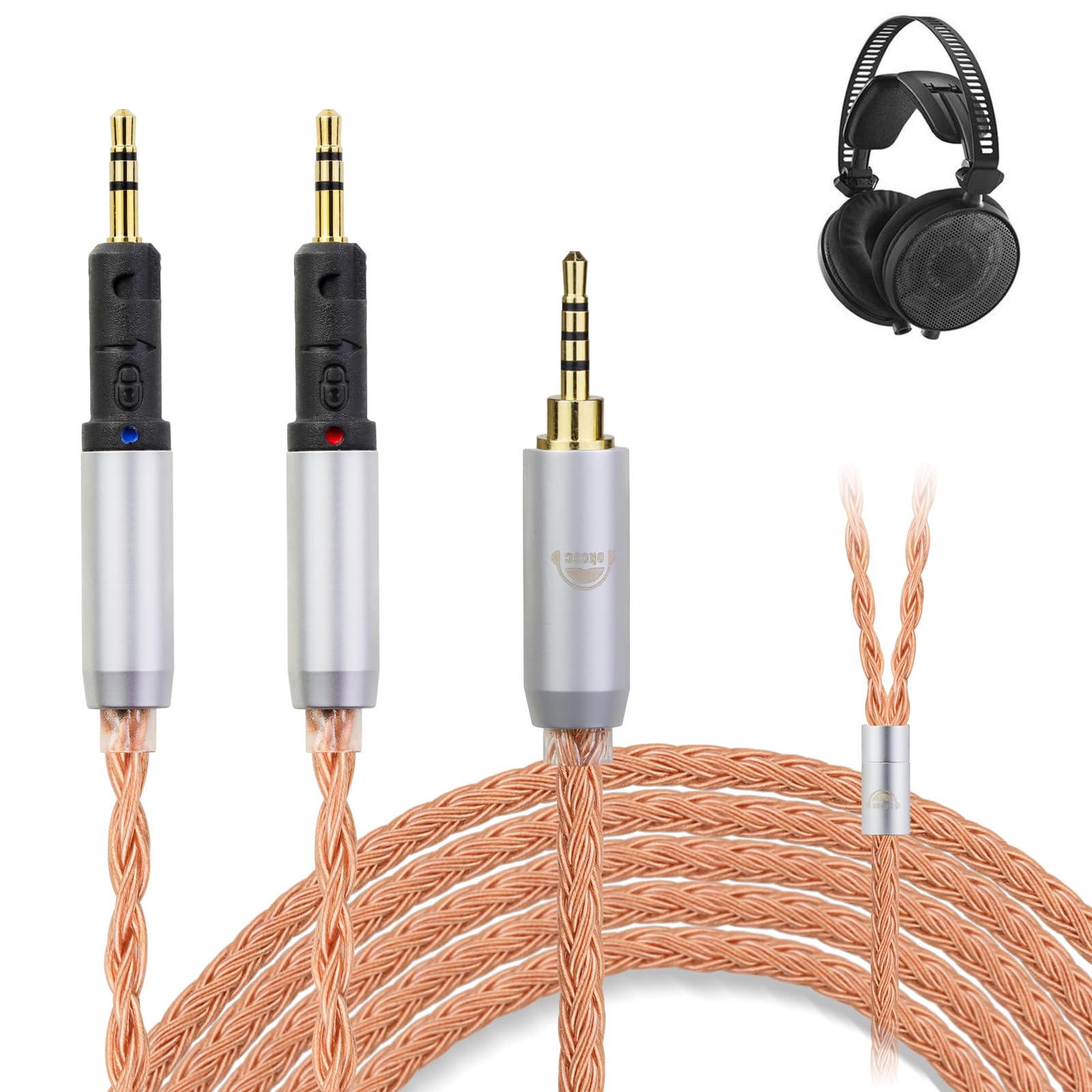 okcsc ZT16 Headphone Cable R70X Replacement Cable for 16 Cores Pure Copper For Compatible with Comes with Locking Mechanism Length
okcsc ZT16 Headphone Cable R70X Replacement Cable for 16 Cores Pure Copper For Compatible with Comes with Locking Mechanism Length