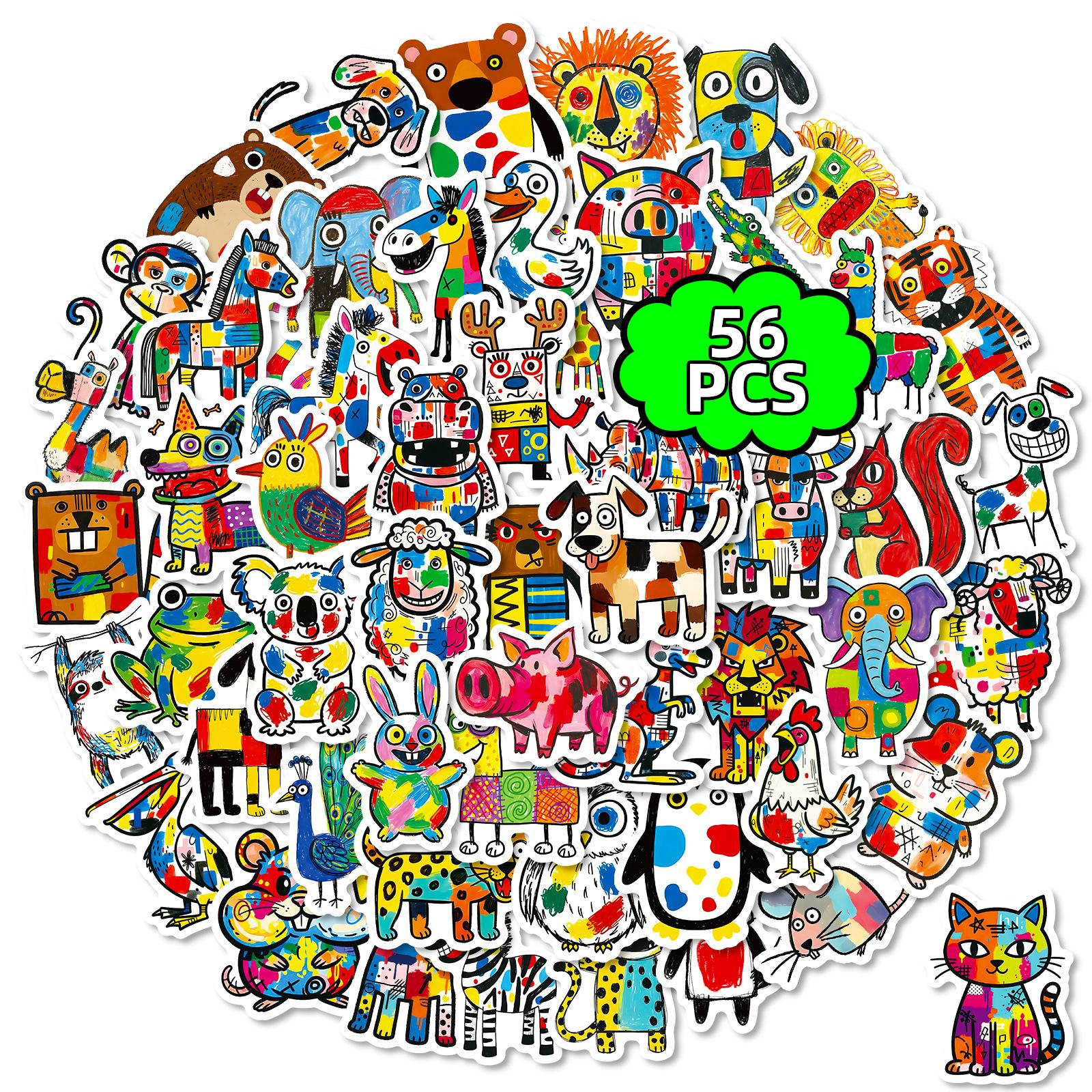 56 Abstract Patches Colored Graffiti Animals Cartoon Stickers Personality Funny Decorative Luggage Handbook Stickers
56 Abstract Patches Colored Graffiti Animals Cartoon Stickers Personality Funny Decorative Luggage Handbook Stickers