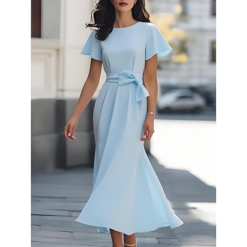 Spring and Summer Women s Clothing French Elegant Fashion Drape Word Chiffon Dress 3XL світло-синій колір
Spring and Summer Women s Clothing French Elegant Fashion Drape Word Chiffon Dress 3XL світло-синій колір