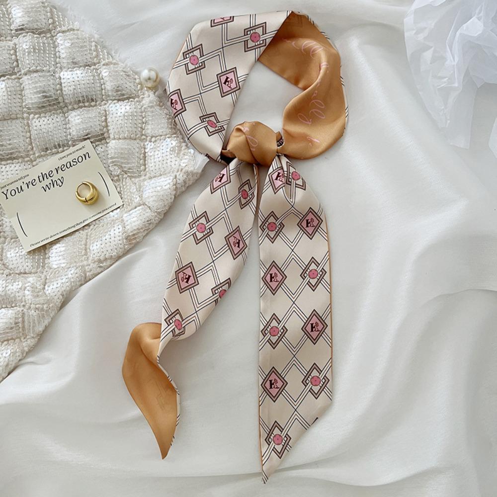 Fashion Skinny Silk Scarf Women, Luxury Bag Scarves, Headband Neckerchief
Fashion Skinny Silk Scarf Women, Luxury Bag Scarves, Headband Neckerchief