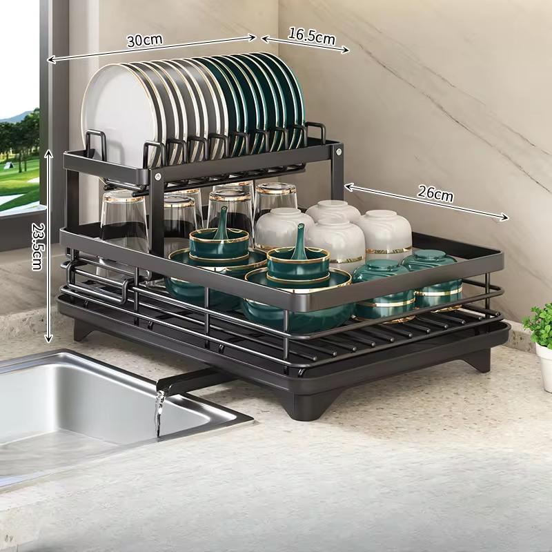 Kitchen plate storage box with drainboard above sink countertop tableware storage rack tableware drying rack adjustable
Kitchen plate storage box with drainboard above sink countertop tableware storage rack tableware drying rack adjustable