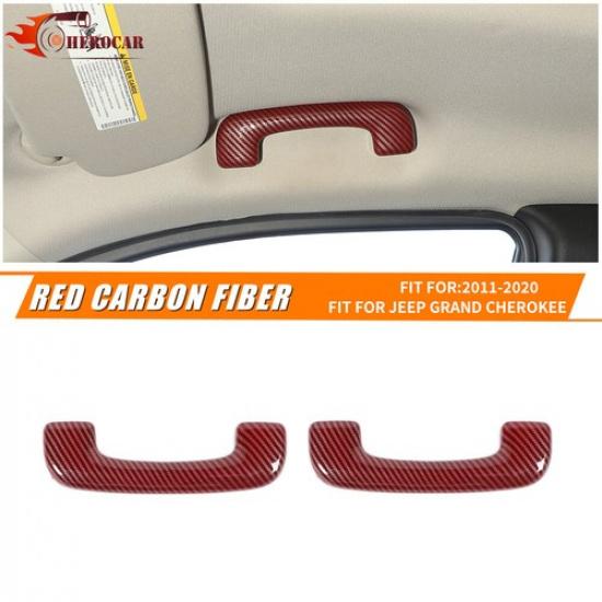 Red Carbon Fiber Roof Grab Bar Handle Covers Kit for Jeep Grand Cherokee 2011-20
Red Carbon Fiber Roof Grab Bar Handle Covers Kit for Jeep Grand Cherokee 2011-20