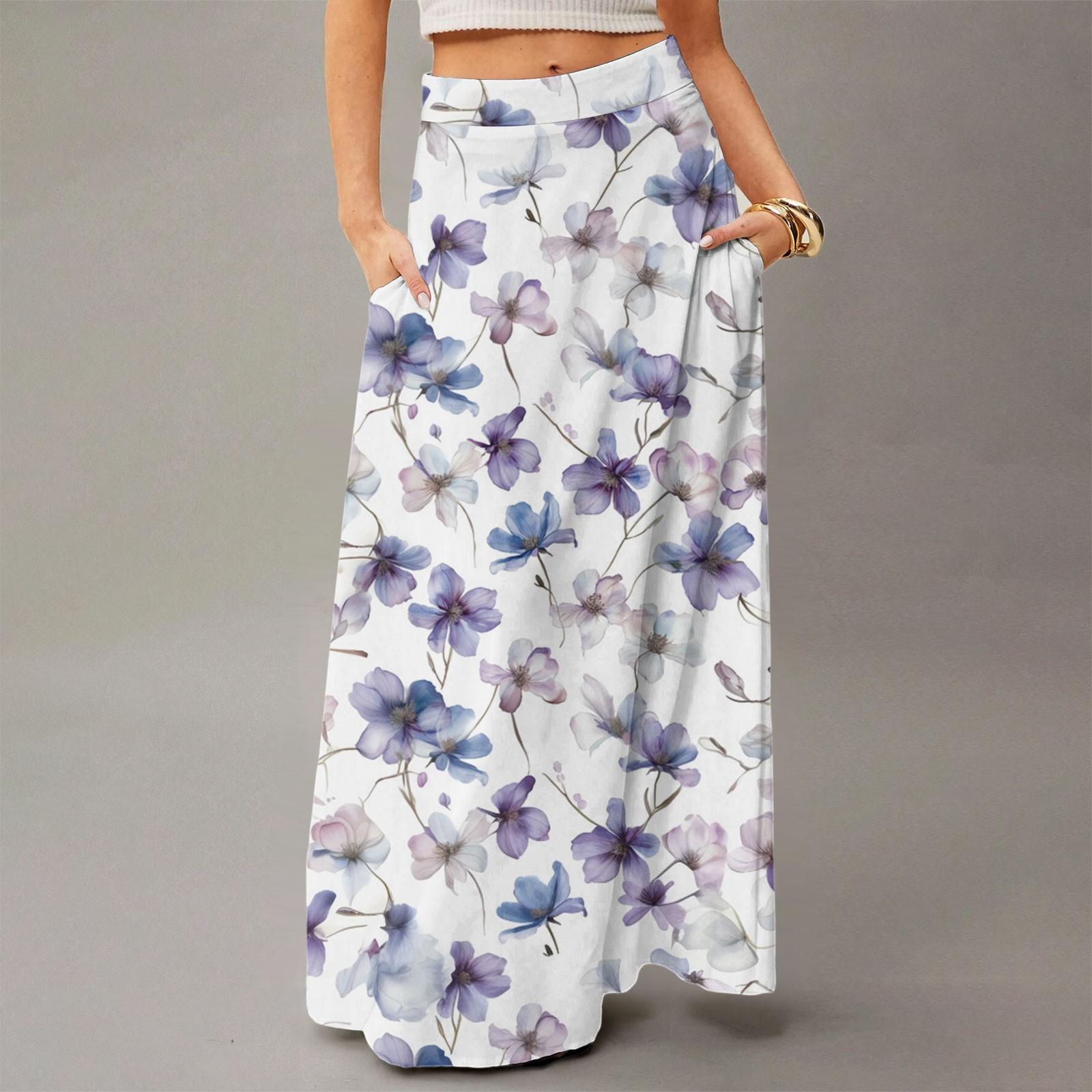 Женская повседневная складная юбка макси с цветочным принтом, высокой талией, карманом, драпировкой и свободным кроем XL фиолетовый
Женская повседневная складная юбка макси с цветочным принтом, высокой талией, карманом, драпировкой и свободным кроем XL фиолетовый