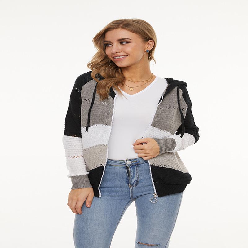 Women s Plus Size Striped Hooded Cardigan Sweater - Long Sleeve Ripped Knit Jacket L
Women s Plus Size Striped Hooded Cardigan Sweater - Long Sleeve Ripped Knit Jacket L