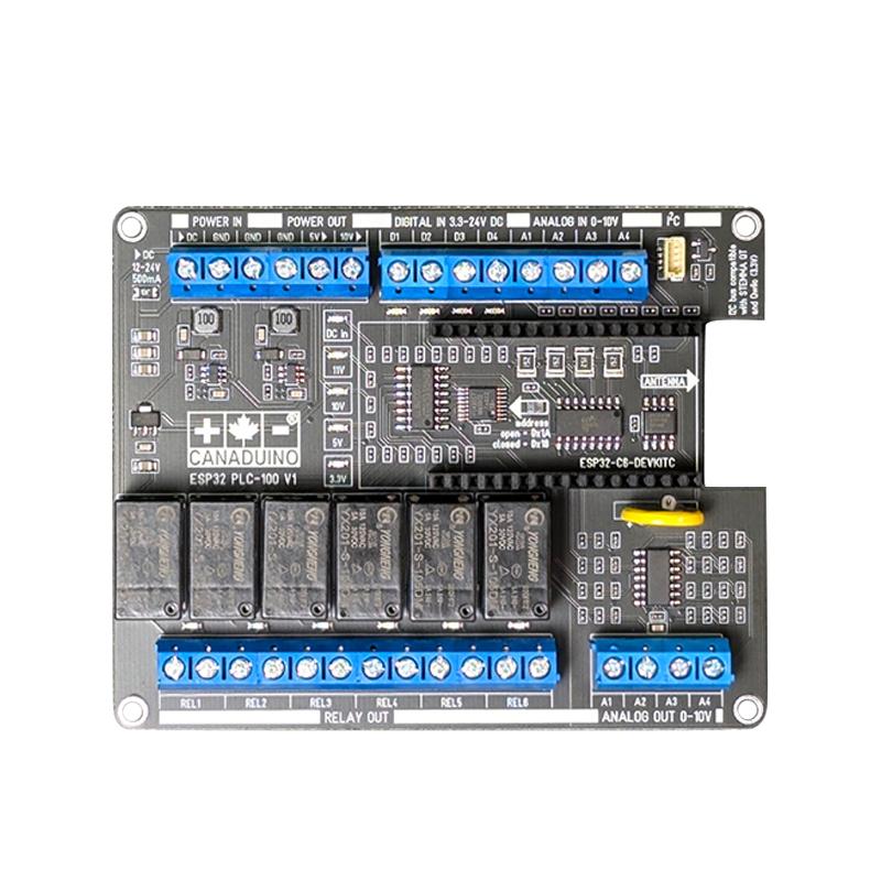 LIZAO ESP32 PLC-100 V1 Development Board, Industrial Expansion Board for Espressif ESP32-C6-DevKitC
LIZAO ESP32 PLC-100 V1 Development Board, Industrial Expansion Board for Espressif ESP32-C6-DevKitC