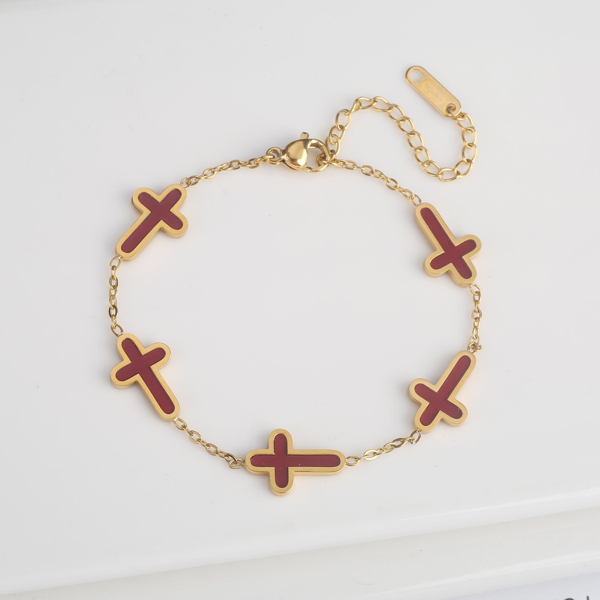 Copper/Gold Stainless Steel Gothic Cross Adjustable Bracelet Classic for Women s Girls Party Religious Zircon Daily Wear красный
Copper/Gold Stainless Steel Gothic Cross Adjustable Bracelet Classic for Women s Girls Party Religious Zircon Daily Wear красный