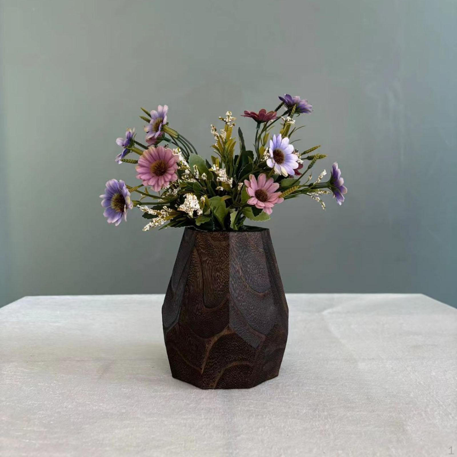 Wooden Flower Vase Plant Pot Retro Creative Rustic Flowerpot Ornament for Shelf Living Room
Wooden Flower Vase Plant Pot Retro Creative Rustic Flowerpot Ornament for Shelf Living Room