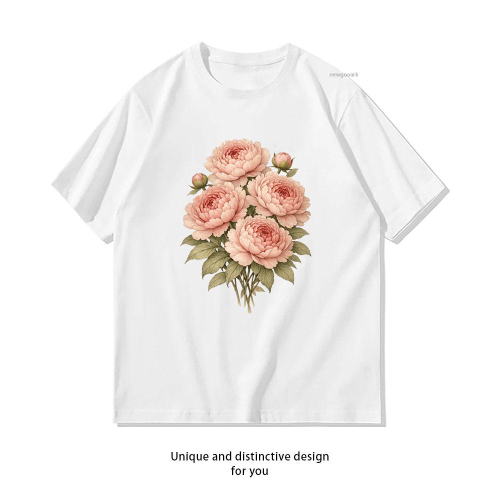 Vintage Pink Peony Bouquet Botanical Print Antique Floral tshirt Women Unisex Casual cotton printed t shirts Adult tops tee 4XL
Vintage Pink Peony Bouquet Botanical Print Antique Floral tshirt Women Unisex Casual cotton printed t shirts Adult tops tee 4XL