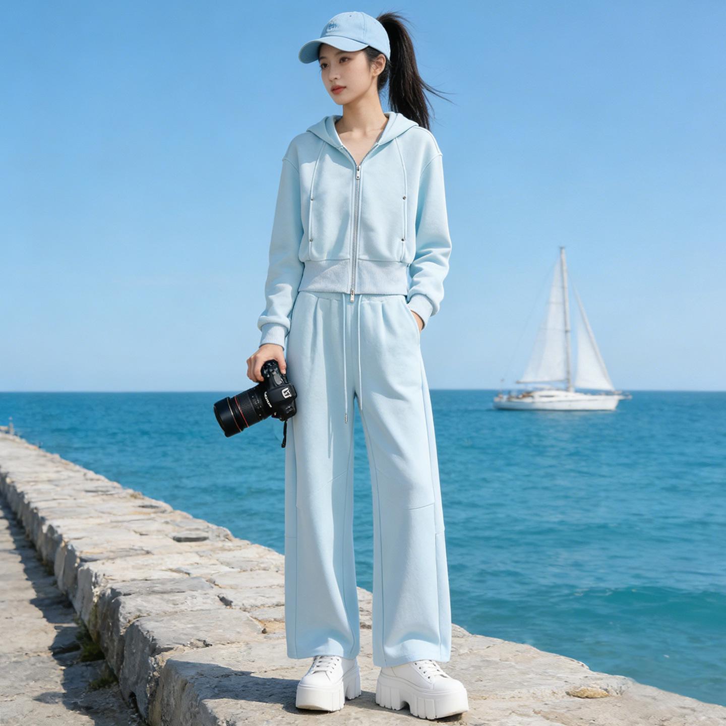 2026 Women s Stylish Two-Piece Set: Sporty Hooded Sweatshirt & Wide-Leg Pants for Spring/Autumn S
2026 Women s Stylish Two-Piece Set: Sporty Hooded Sweatshirt & Wide-Leg Pants for Spring/Autumn S