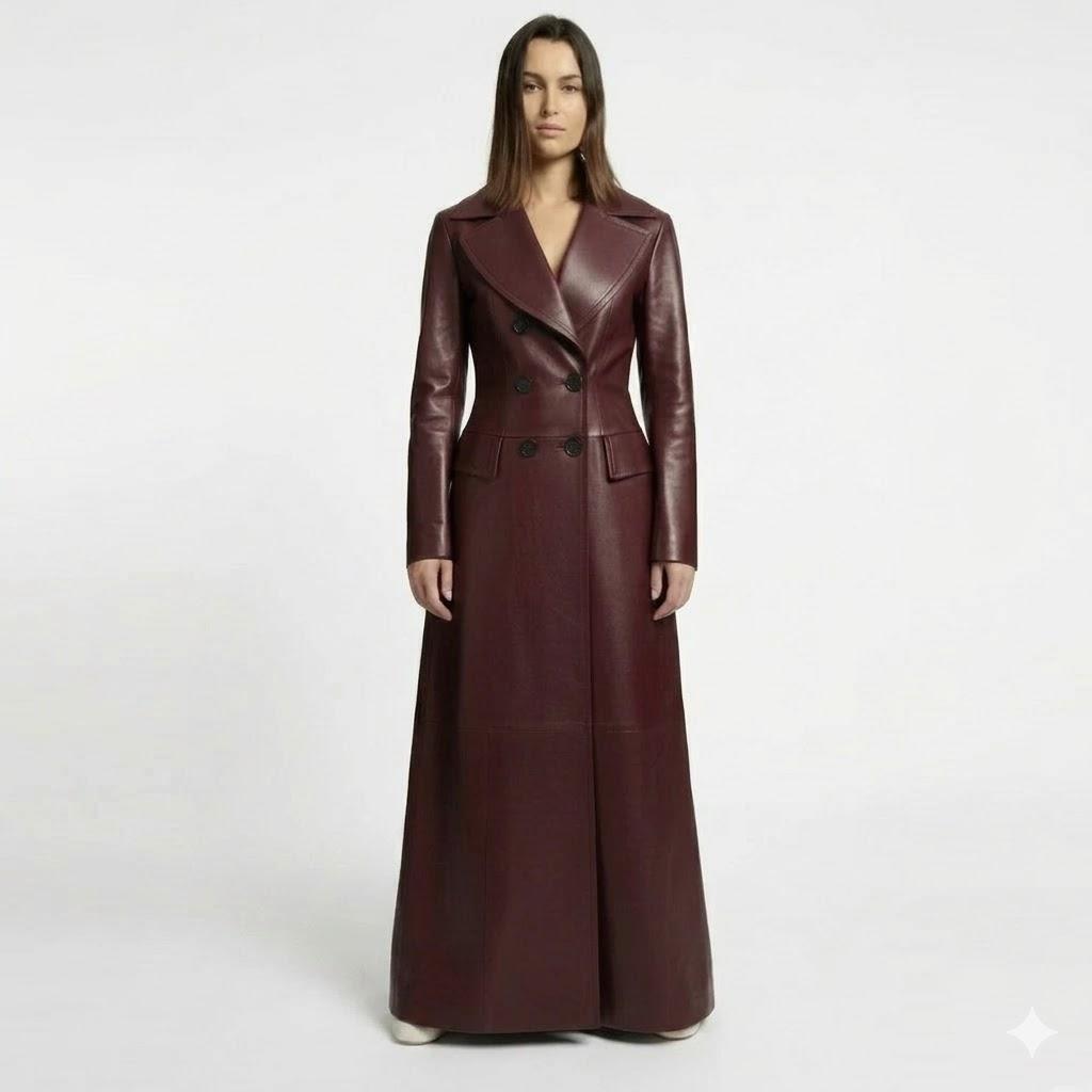Handmade Real Lambskin Leather Stylish Women s Party Wear Burgundy Trench Coat 3XL бордовий
Handmade Real Lambskin Leather Stylish Women s Party Wear Burgundy Trench Coat 3XL бордовий