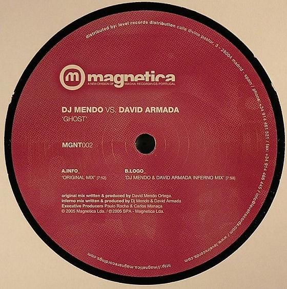 12inch Record MENDO, DAVID ARMADA - Ghost MGNT002 Magnetica 2005 Portugal Dance & Electronica Used
12inch Record MENDO, DAVID ARMADA - Ghost MGNT002 Magnetica 2005 Portugal Dance & Electronica Used