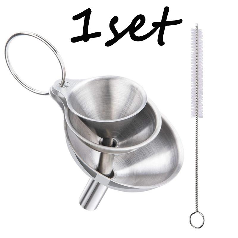 1/2set Stainless Steel Kitchen Funnels Set With Handle For Transferring Liquid Spices Tool Multipurpose Funnel Kitchen Tools
1/2set Stainless Steel Kitchen Funnels Set With Handle For Transferring Liquid Spices Tool Multipurpose Funnel Kitchen Tools