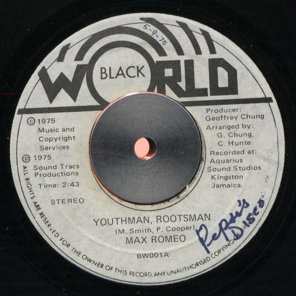7-дюймовая пластинка MAX ROMEO Youthman Rootsman BW001 Black World 1975 Ямайка Регги Ска Даб Б/у
7-дюймовая пластинка MAX ROMEO Youthman Rootsman BW001 Black World 1975 Ямайка Регги Ска Даб Б/у