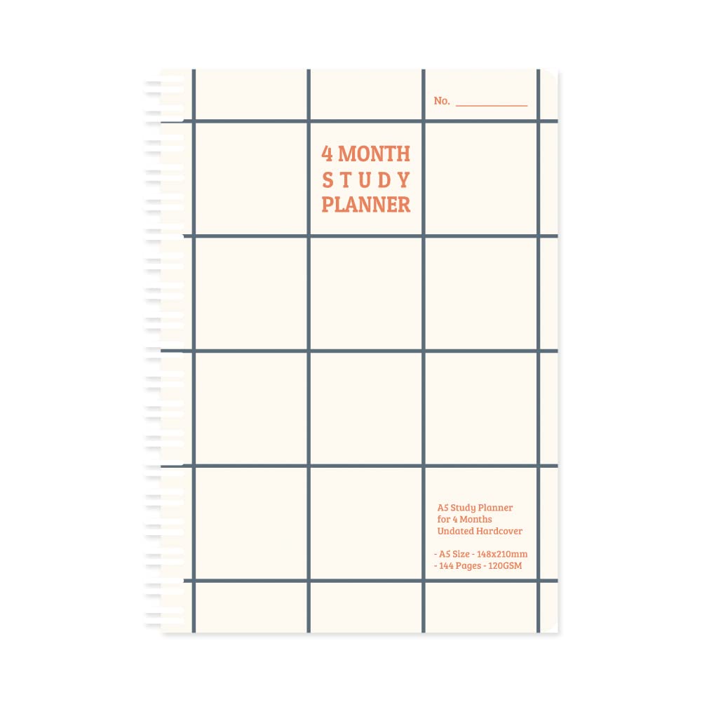 Monolike Checkers 4-Month Study Planner, Beige - Schedule Management, Planning Notebook, Perpetual, Study Note, Checklist
Monolike Checkers 4-Month Study Planner, Beige - Schedule Management, Planning Notebook, Perpetual, Study Note, Checklist