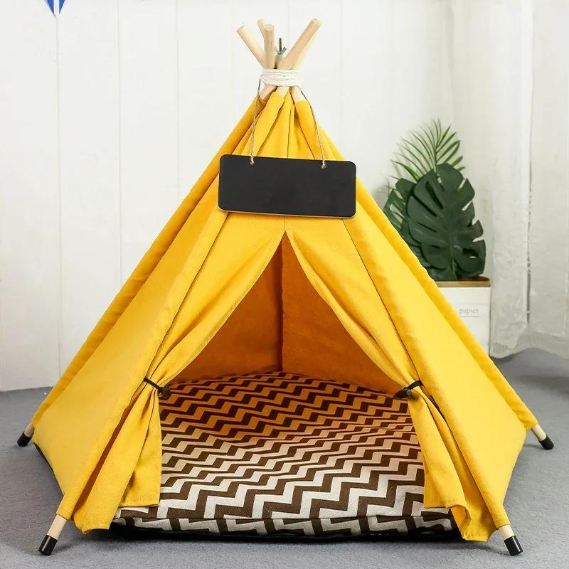 Pet Teepee Dog Cat Bed Tent with Thick Cushion Portable Puppy Houses for Cats Dogs Rabbits Up To 15kg/33lbs S белый
Pet Teepee Dog Cat Bed Tent with Thick Cushion Portable Puppy Houses for Cats Dogs Rabbits Up To 15kg/33lbs S белый