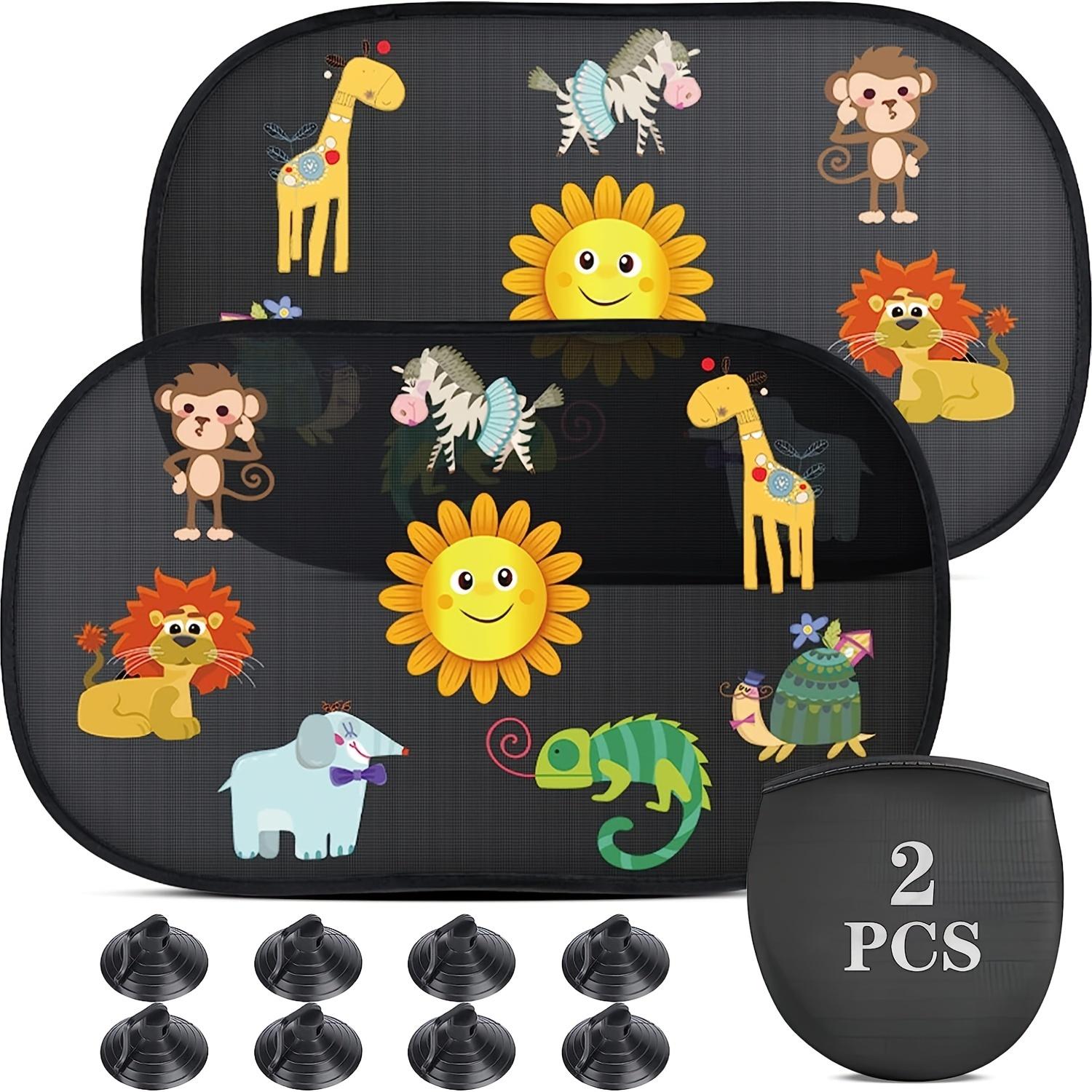 2-piece Cartoon Animal Car Sunshade, 20x12 Inches, Black PVC, UV Resistant, Self-adhesive, Equipped with 8 Suction Cups
2-piece Cartoon Animal Car Sunshade, 20x12 Inches, Black PVC, UV Resistant, Self-adhesive, Equipped with 8 Suction Cups
