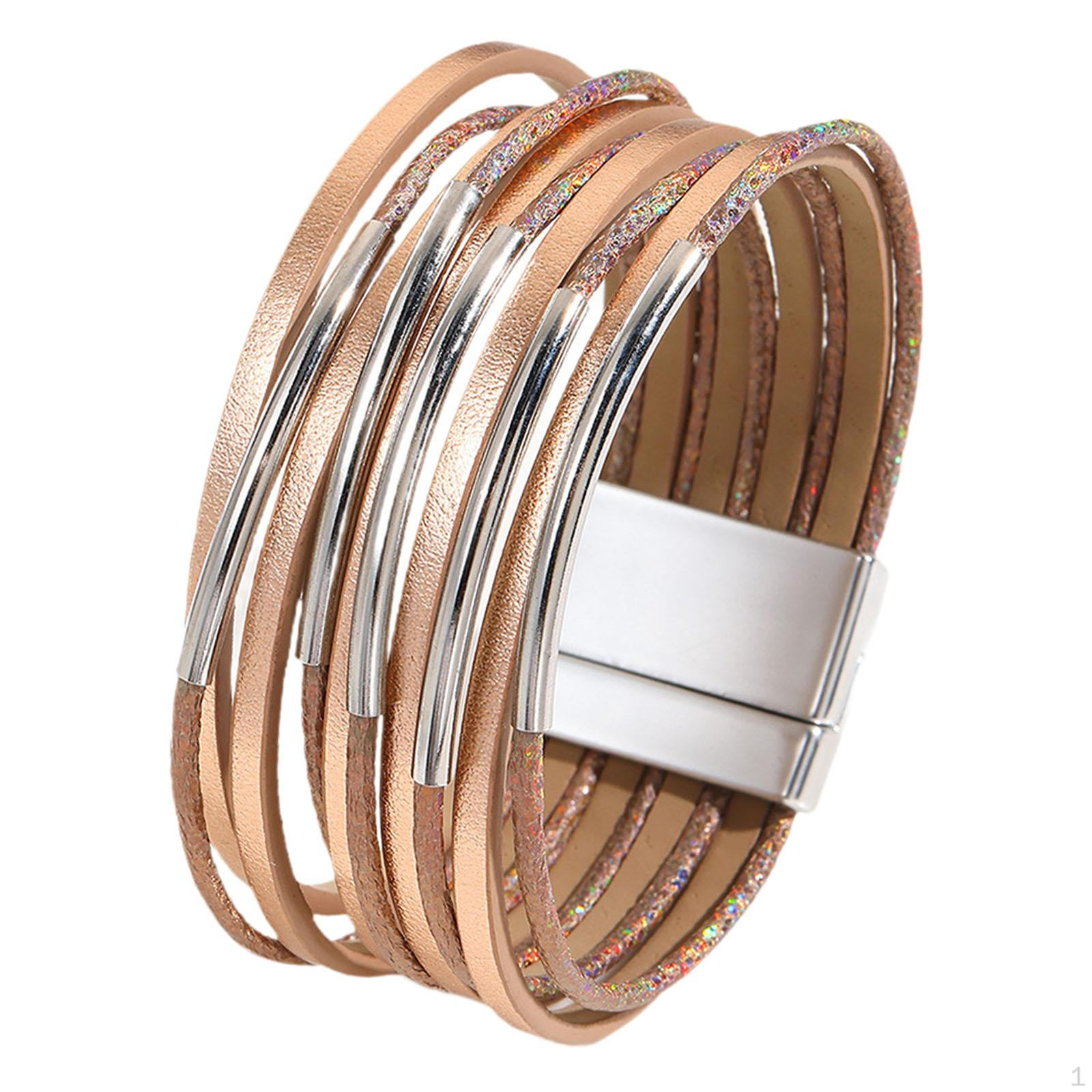 Women s Bracelet with Clasp, Fashionable And Versatile Wrap Made of PU Gold
Women s Bracelet with Clasp, Fashionable And Versatile Wrap Made of PU Gold