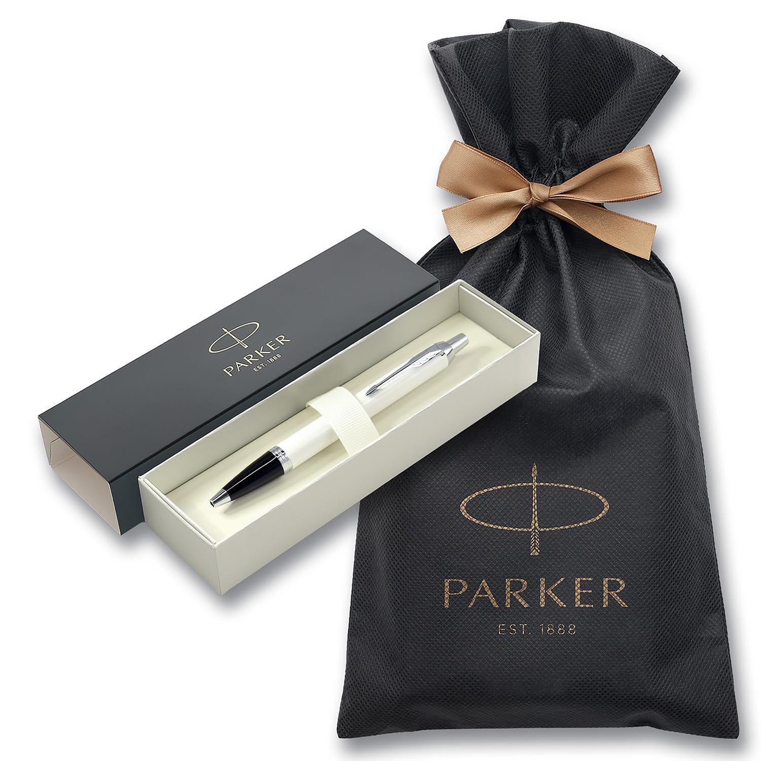 PARKER IM White CT Ballpoint Medium Comes in a Brand Logo Wrapping Bag and Gift Premium Official Product Number 1975650V3 Pen, Nib, Oil-Based, Box,
PARKER IM White CT Ballpoint Medium Comes in a Brand Logo Wrapping Bag and Gift Premium Official Product Number 1975650V3 Pen, Nib, Oil-Based, Box,