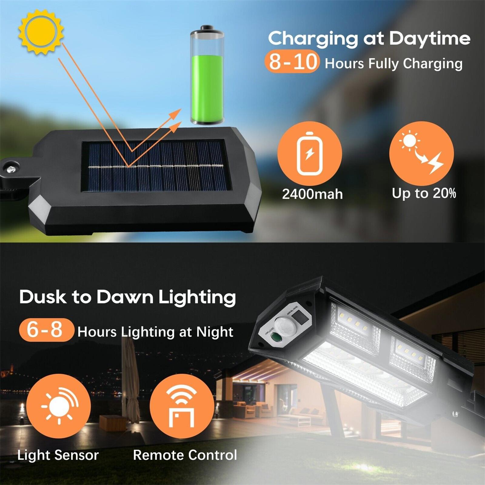 2400w Led Solar Flood Light With Remote Control 3 Lighting Modes Motion Sensor Outdoor Security Street Lamp 43LED remote control
2400w Led Solar Flood Light With Remote Control 3 Lighting Modes Motion Sensor Outdoor Security Street Lamp 43LED remote control