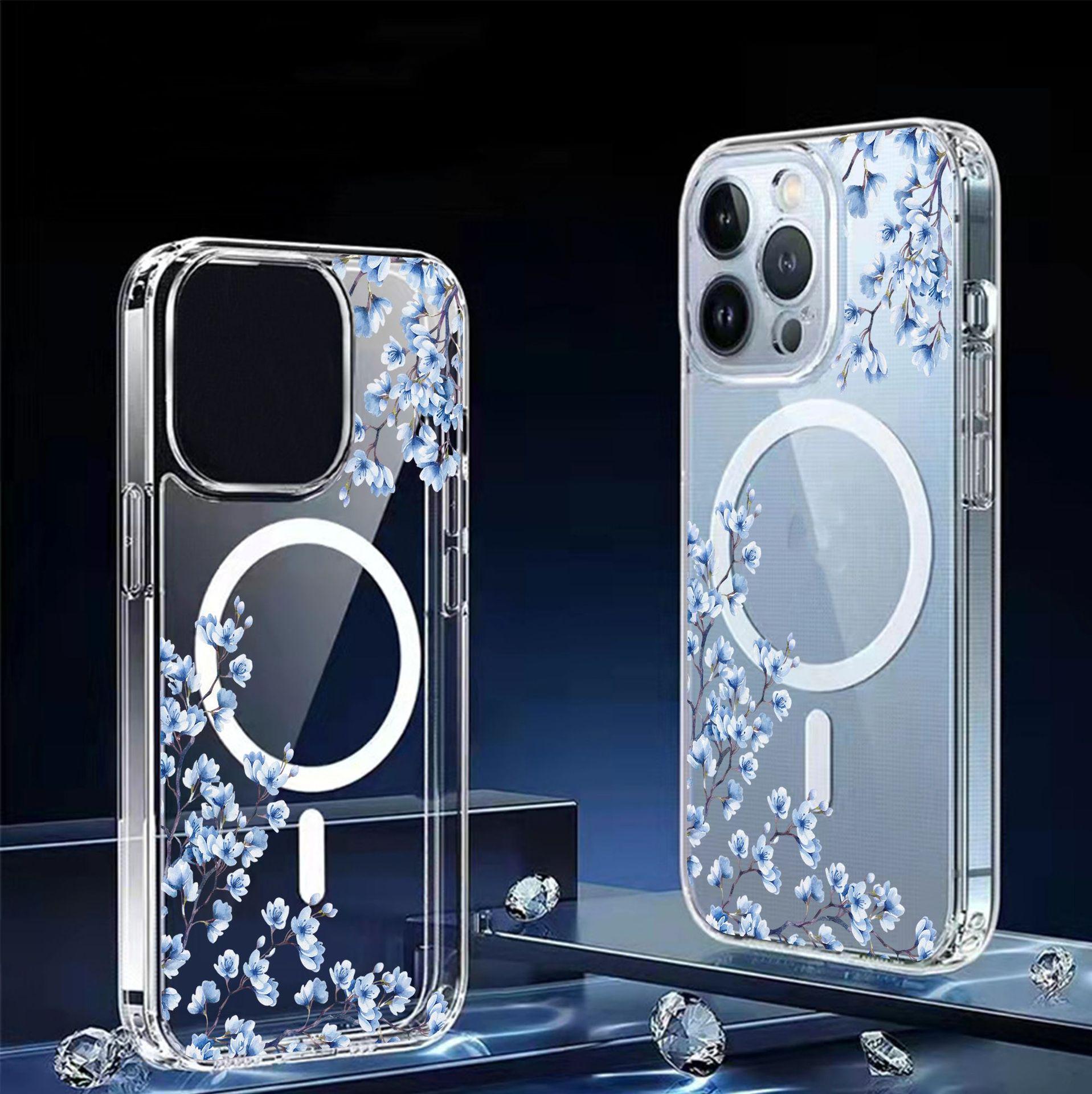 Blue Plum Blossom Magnetic Suction Transparent Case for iPhone 15/16/17 Pro Max - Full Coverage Protection iPhone 13 Pro прозрачный
Blue Plum Blossom Magnetic Suction Transparent Case for iPhone 15/16/17 Pro Max - Full Coverage Protection iPhone 13 Pro прозрачный