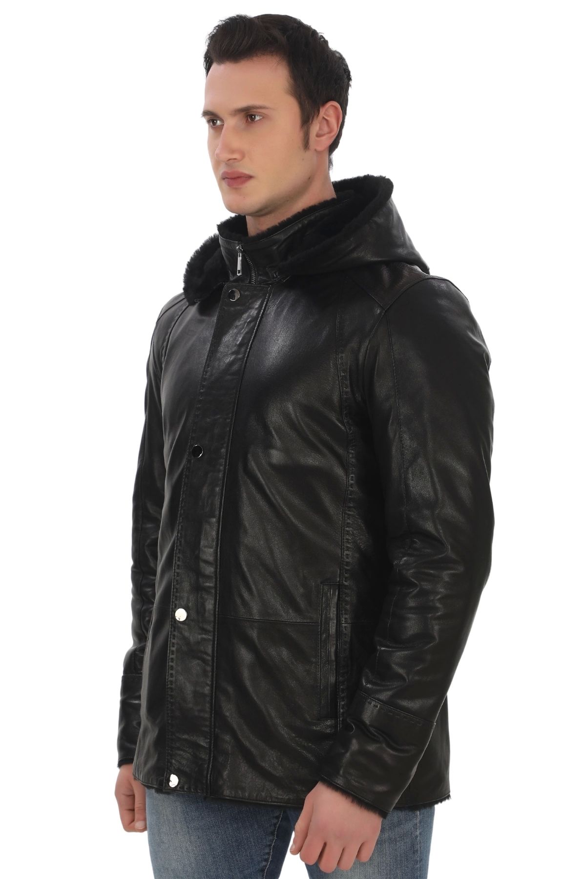 Men s Genuine Lambskin Winter Coat, Fur and Hooded Black Leather Jacket, Suitable for Cold Weather 2XL чорний
Men s Genuine Lambskin Winter Coat, Fur and Hooded Black Leather Jacket, Suitable for Cold Weather 2XL чорний