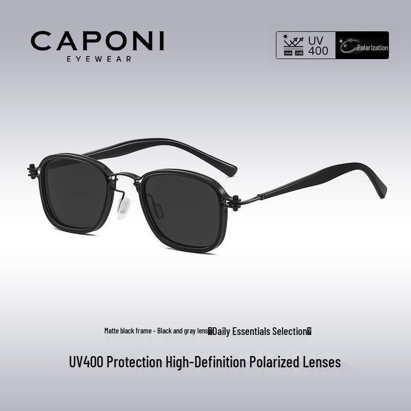 CAPONI Men s Retro Tea-Tinted Polarized Sunglasses, Fashionable UV Protection for Driving UV Protection Polarized UV400
CAPONI Men s Retro Tea-Tinted Polarized Sunglasses, Fashionable UV Protection for Driving UV Protection Polarized UV400