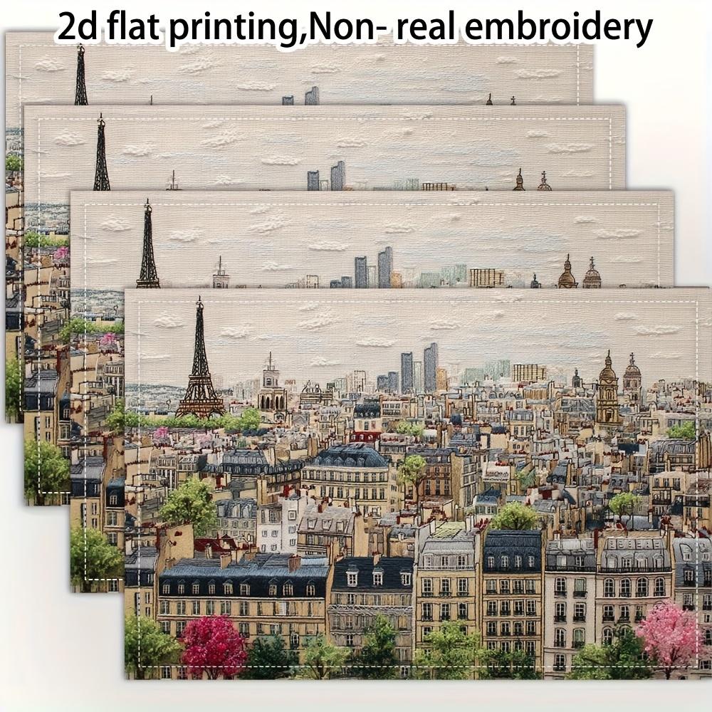 Paris Cityscape Placemats Set of 4 with Eiffel Tower Print Linen Look Table Mats for Kitchen Dining Table Home Decor 4Pcs-30X45cm(12X18in
Paris Cityscape Placemats Set of 4 with Eiffel Tower Print Linen Look Table Mats for Kitchen Dining Table Home Decor 4Pcs-30X45cm(12X18in