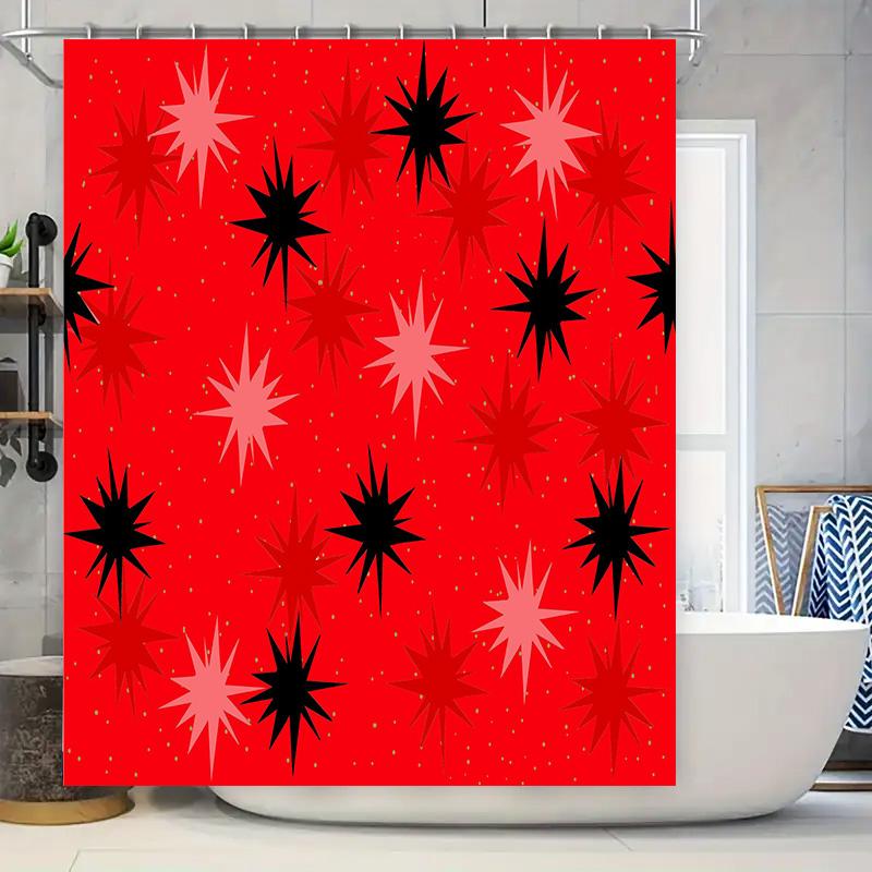 Vintage Starburst Shower Curtain Red Black White Bath Decor Modern Retro Bathroom Hanging Liner Waterproof Fabric for Kitchen or 90x180cm
Vintage Starburst Shower Curtain Red Black White Bath Decor Modern Retro Bathroom Hanging Liner Waterproof Fabric for Kitchen or 90x180cm