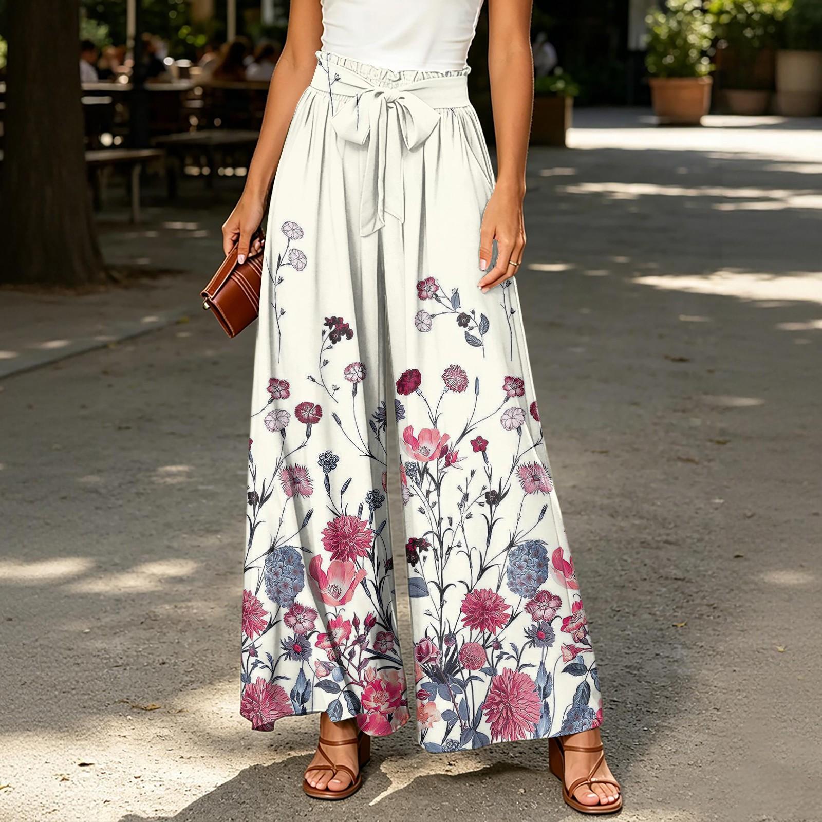Women Floral Print Wide Leg Casual Pants High Waist Loose Fit Drawstring Waistband Lightweight Flowing Fabric Trousers S красный
Women Floral Print Wide Leg Casual Pants High Waist Loose Fit Drawstring Waistband Lightweight Flowing Fabric Trousers S красный