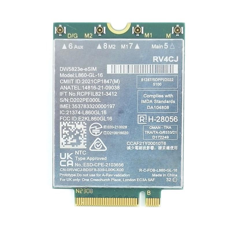 4G Module Cat16 1Gbps Card L860-GL-16 DW5823E WWAN Module for Latitude 7440 7640 5540 5440 5340 Laptops Networking
4G Module Cat16 1Gbps Card L860-GL-16 DW5823E WWAN Module for Latitude 7440 7640 5540 5440 5340 Laptops Networking