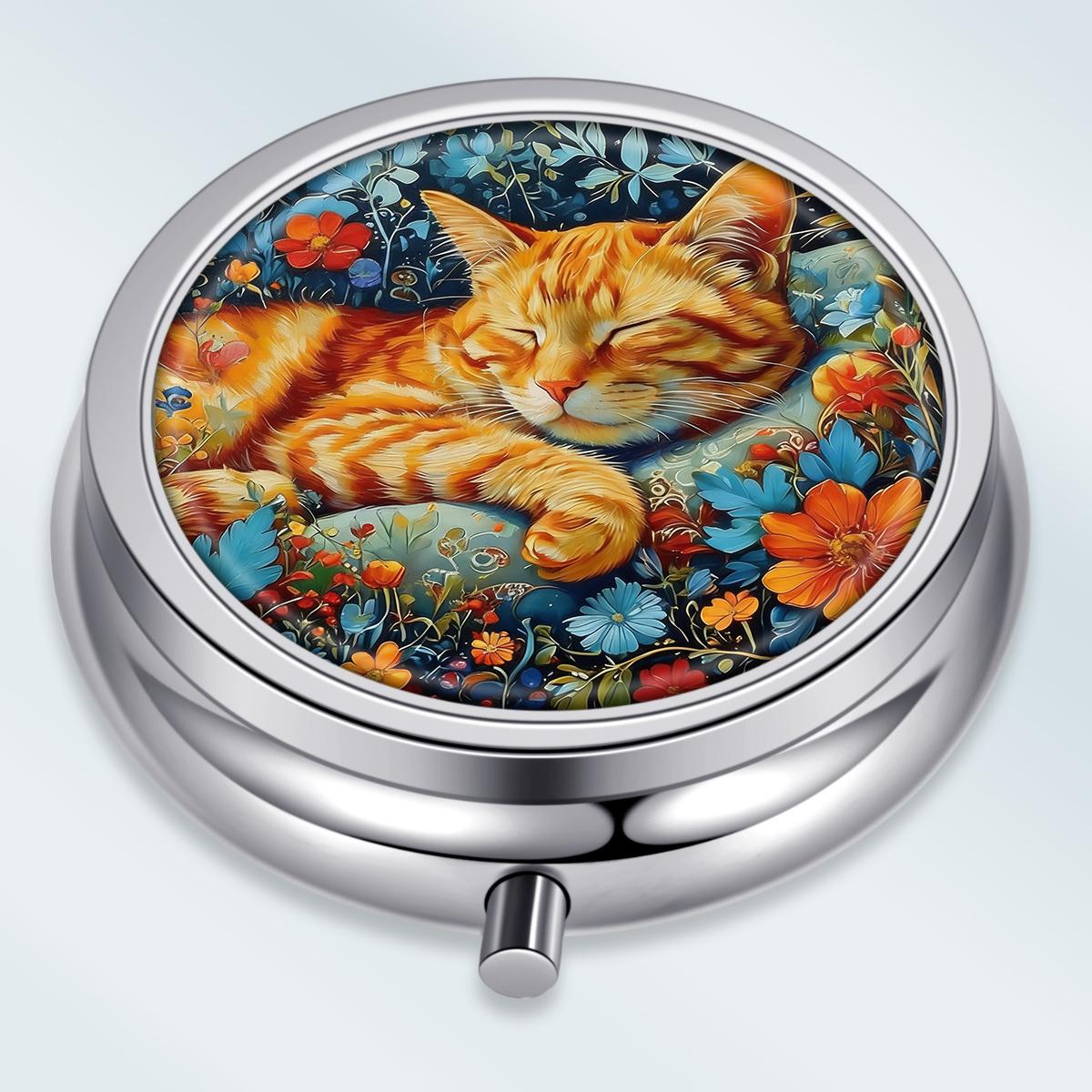 Portable Pill Box with 3 Compartments, Mini Metal Medicine Organizer Case, Cute Printed Pill Container for Vitamins, Pills, Jewelry, Travel, Daily Use
Portable Pill Box with 3 Compartments, Mini Metal Medicine Organizer Case, Cute Printed Pill Container for Vitamins, Pills, Jewelry, Travel, Daily Use