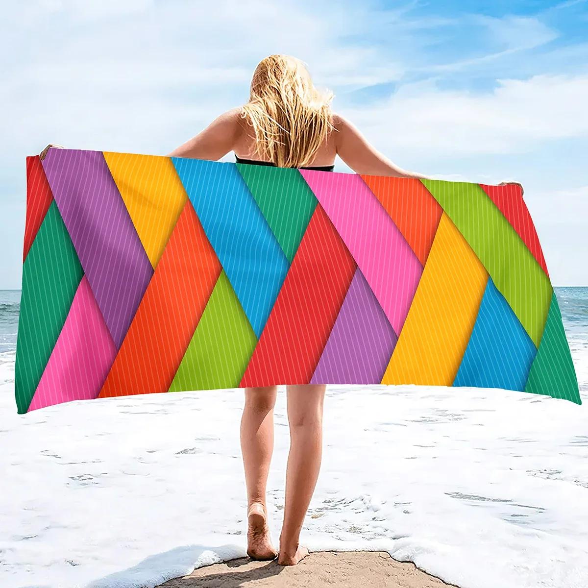 Oversized Beach Towel Plush Thick Large Pool Towel,Striped Quick Drying Swimming Towel Soft Absorbent Sand Free Swim Towels W30*H60(CM)
Oversized Beach Towel Plush Thick Large Pool Towel,Striped Quick Drying Swimming Towel Soft Absorbent Sand Free Swim Towels W30*H60(CM)
